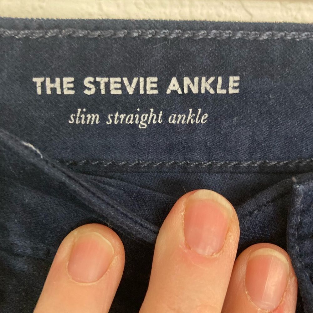 AG Stevie Straight ankle sapphire stretch corduroys collab. w/Anthropologie - Picture 9 of 11
